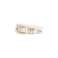 Madewell Womens Triple Metal Keeper Belt Ecru Off White