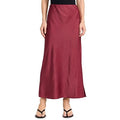 Madewell Womens Solana Pull On Slip Maxi Skirt Claret