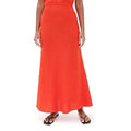 Madewell Womens Linen Maxi Slip Skirt Bright Flame 10