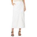 Madewell Womens Denim Carpenter Maxi Skirt In Tile White