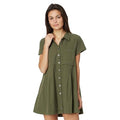 Free People Ronnie Poplin Mini Dress Garden Snake LG