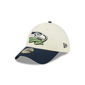 New Era Mens Creamcollege Navy Seattle Seahawks 2022 Sidel