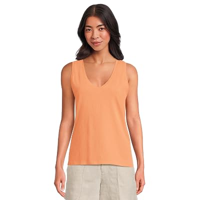 Madewell Womens Northside V Neck Tank Faded Sunset Large