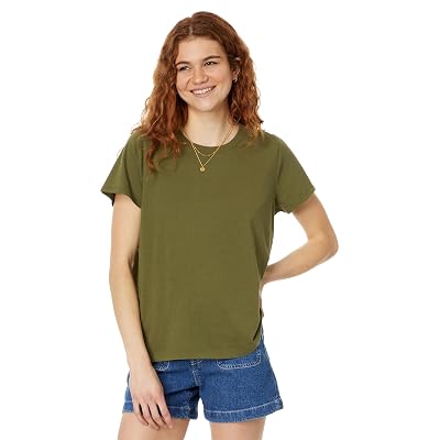 Madewell Northside Vintage Tee Desert Olive LG Womens 10