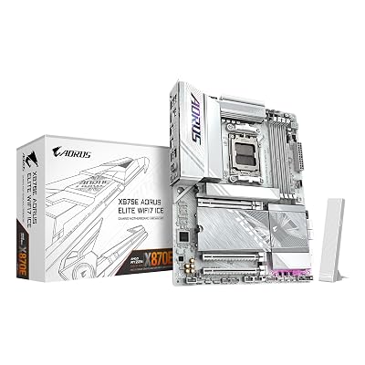 Gigabyte X870e Aorus Elite Wifi7 Ice Motherboard Supports