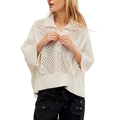 Free People To The Point Polo Optic White SM
