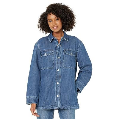 Madewell Quilted Lining Denim Shirt Jacket Hillbrook Wash MD